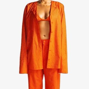 Hanifa Eryn Oversized Shirt - Orange